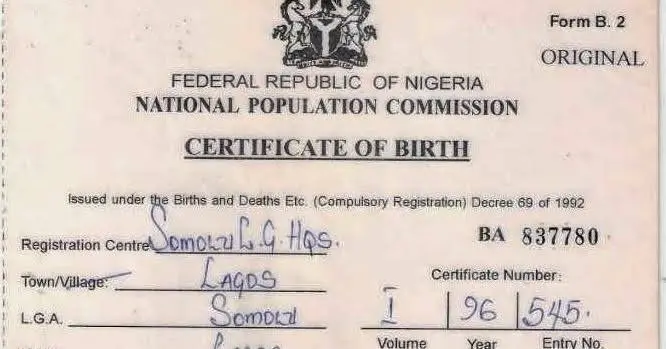 Birth Certificate in Nigeria